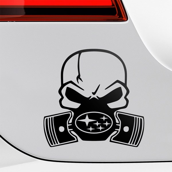 Subaru Piston Skull Decal 2/3