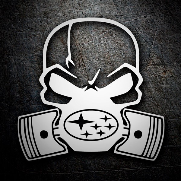 Subaru Piston Skull Decal 3/3