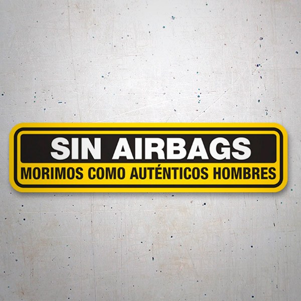 Car & Motorbike Stickers: No Airbags