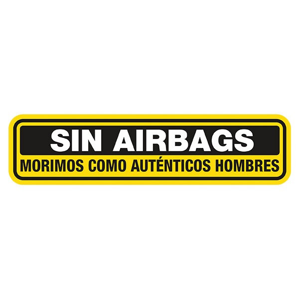 Car & Motorbike Stickers: No Airbags