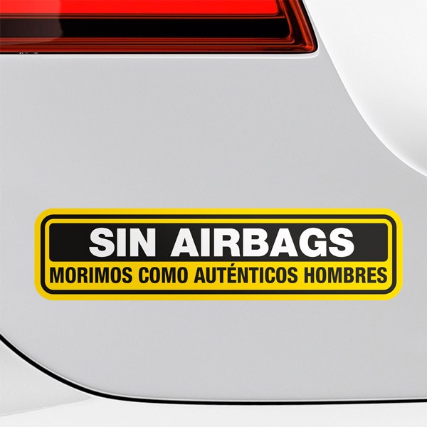 Car & Motorbike Stickers: No Airbags