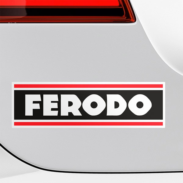 Car & Motorbike Stickers: Ferodo Logo with Prominent Letters