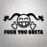 Car & Motorbike Stickers: Fuck you Greta 2