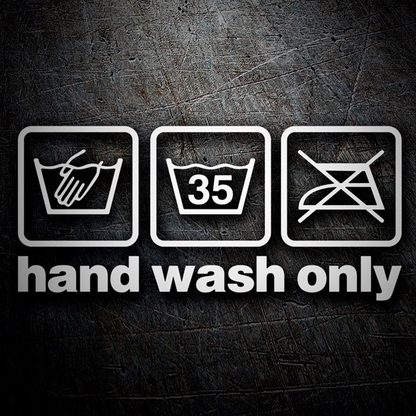 Car & Motorbike Stickers: Hand Wash Only