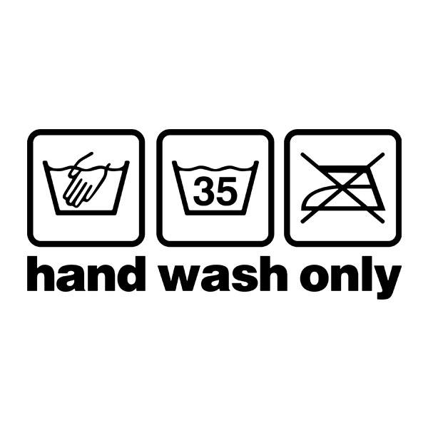 Car & Motorbike Stickers: Hand Wash Only