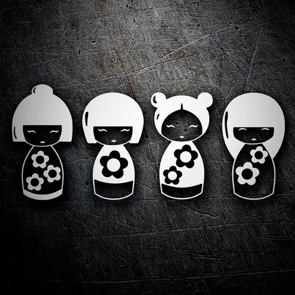 Car & Motorbike Stickers: Japanese Kokeshi Dolls