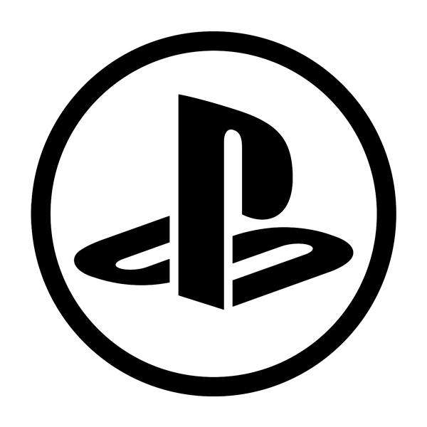 Car & Motorbike Stickers: Play Station Circle