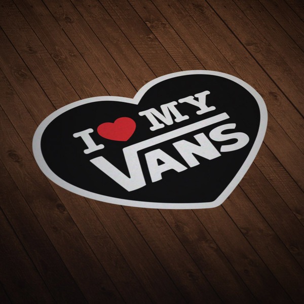 I Love My Vans Heart Decal - Black 1/1