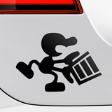 Car & Motorbike Stickers: Mr. Game & Watch - Super Smash Bros 3