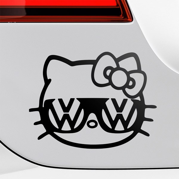 Car & Motorbike Stickers: Hello Kitty Volkswagen