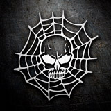 Car & Motorbike Stickers: Aggressive Skull in Spiderweb 2