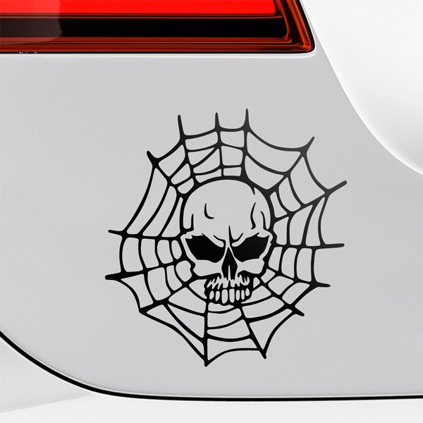 Car & Motorbike Stickers: Skull and Spiderweb