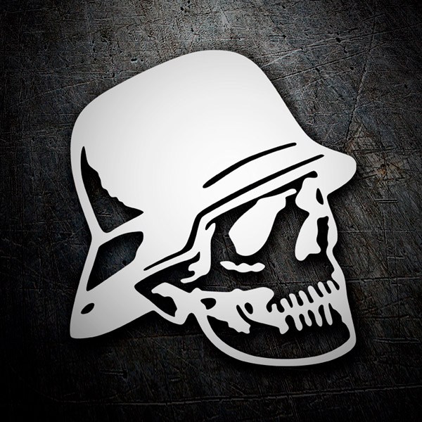 Car & Motorbike Stickers: Skull and Helmet Dise&ntilde;o Vinilo Decorativo