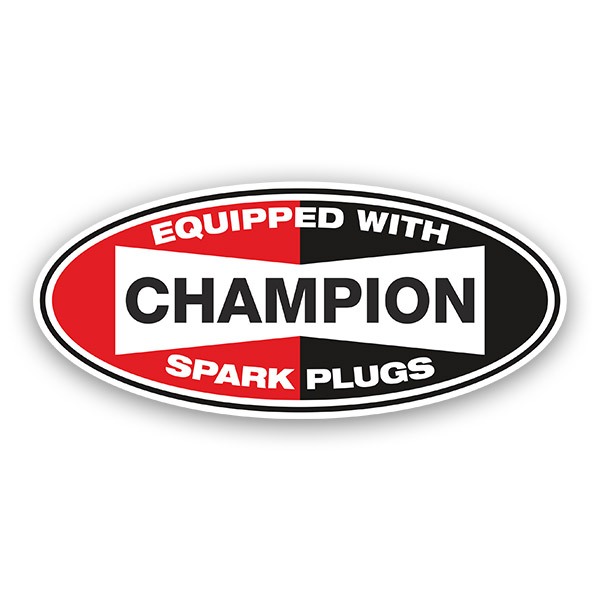 Car & Motorbike Stickers: Champion Spark Plugs