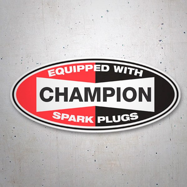 Car & Motorbike Stickers: Champion Spark Plugs