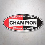 Car & Motorbike Stickers: Champion Spark Plugs 3