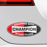 Car & Motorbike Stickers: Champion Spark Plugs 4