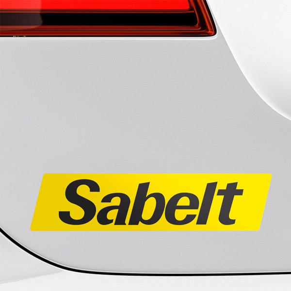 Car & Motorbike Stickers: Sabelt in Modern Typography