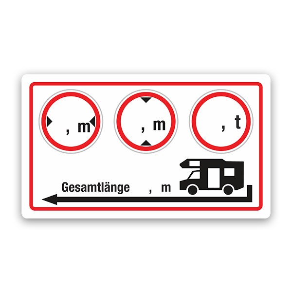 Camper van decals: Caravan Dimensions