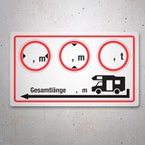 Camper van decals: Caravan Dimensions 4