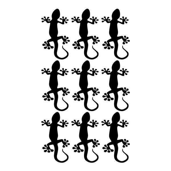 Car & Motorbike Stickers: Set 9X Geckos