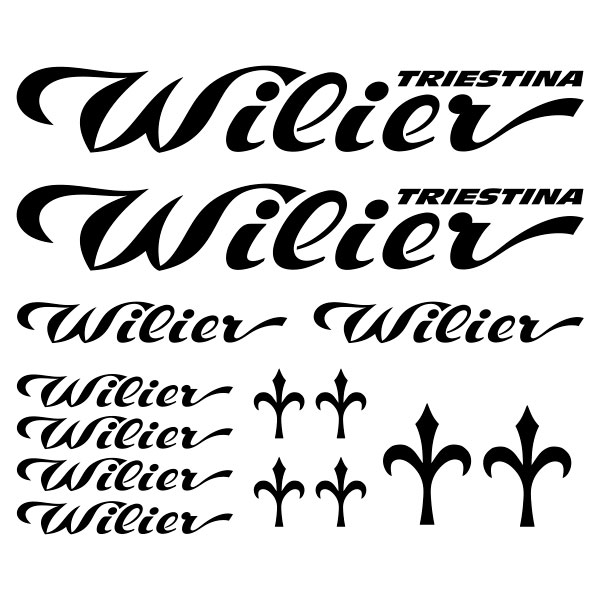 Car & Motorbike Stickers: Set 14X Wilier Triestina