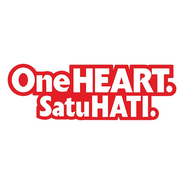 Car & Motorbike Stickers: One Heart Satu Hati