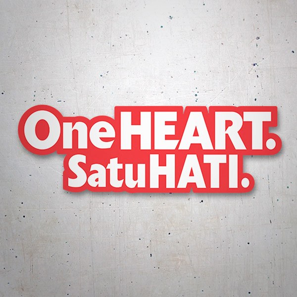 Car & Motorbike Stickers: One Heart Satu Hati