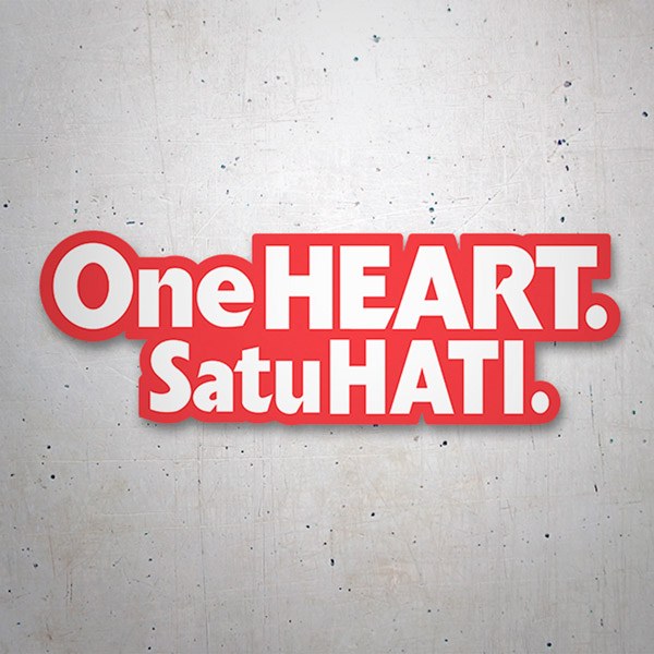 Car & Motorbike Stickers: One Heart Satu Hati