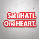 Car & Motorbike Stickers: Satu Hati One Heart 3