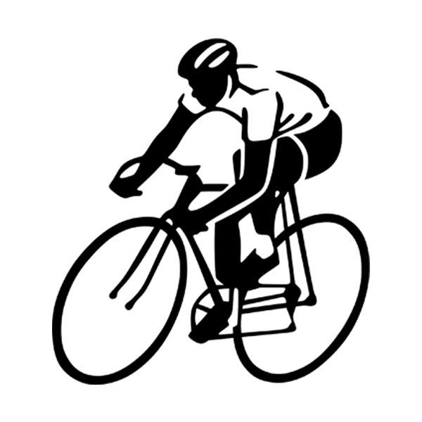 Car & Motorbike Stickers: Cyclist in Race