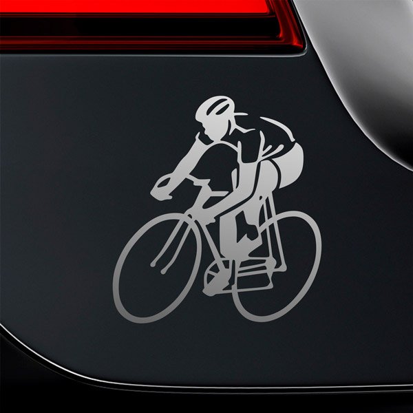 Car & Motorbike Stickers: Cyclist in Race