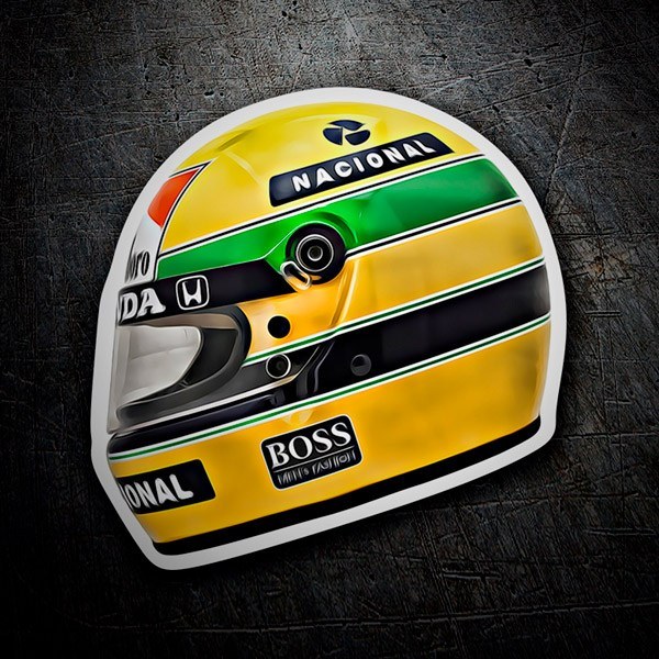 Car & Motorbike Stickers: Ayrton Senna Helmet