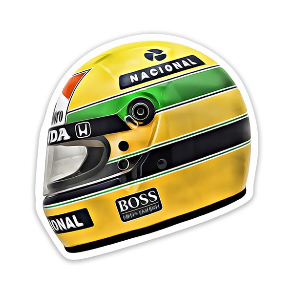 Car & Motorbike Stickers: Ayrton Senna Helmet