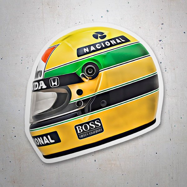Car & Motorbike Stickers: Ayrton Senna Helmet