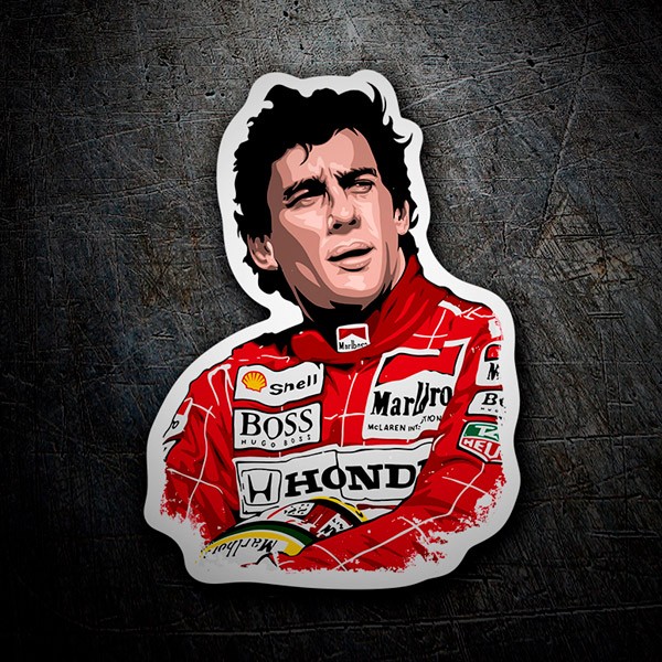 Car & Motorbike Stickers: Ayrton Senna Legend