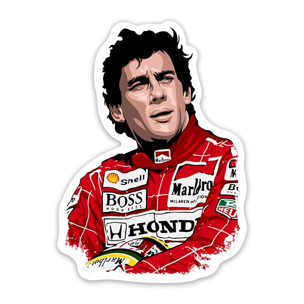 Car & Motorbike Stickers: Ayrton Senna Legend