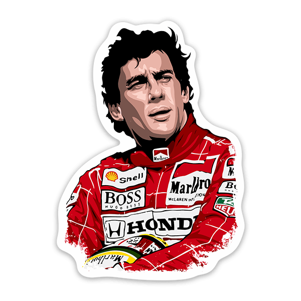 Car & Motorbike Stickers: Ayrton Senna Legend 0