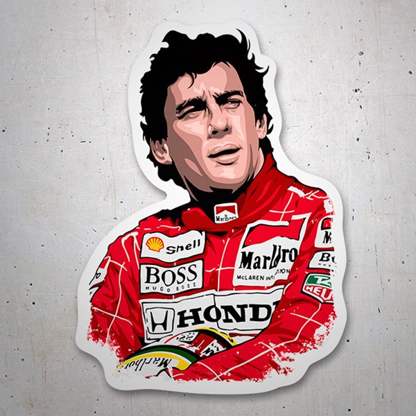 Car & Motorbike Stickers: Ayrton Senna Legend