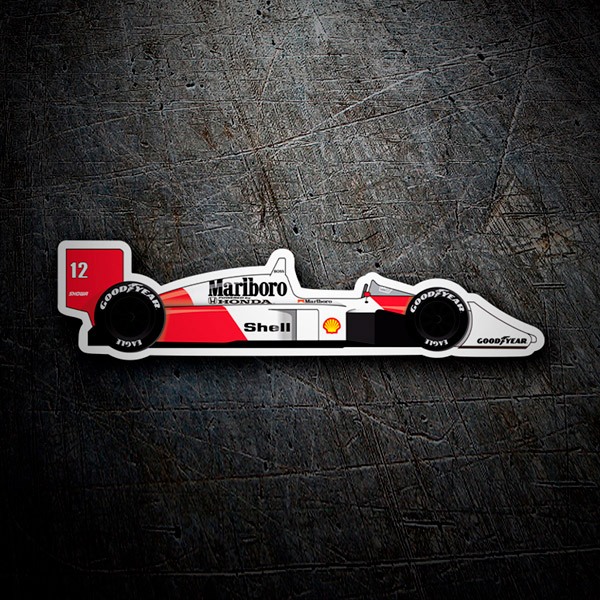 Car & Motorbike Stickers: Ayrton Senna McLaren 1