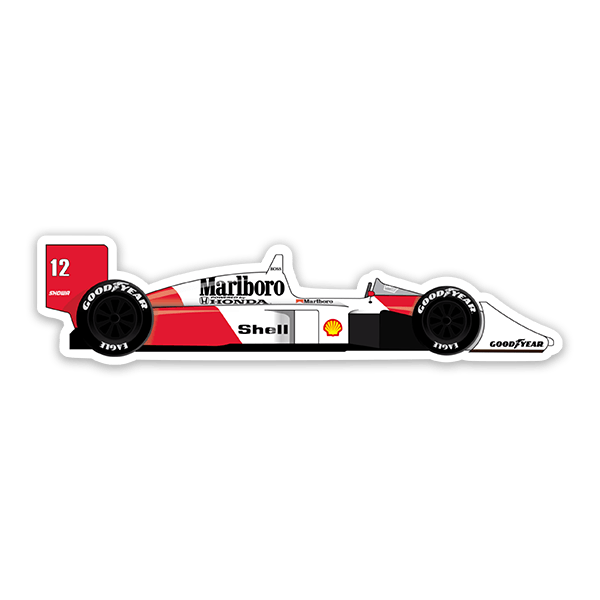 Car & Motorbike Stickers: Ayrton Senna McLaren 0