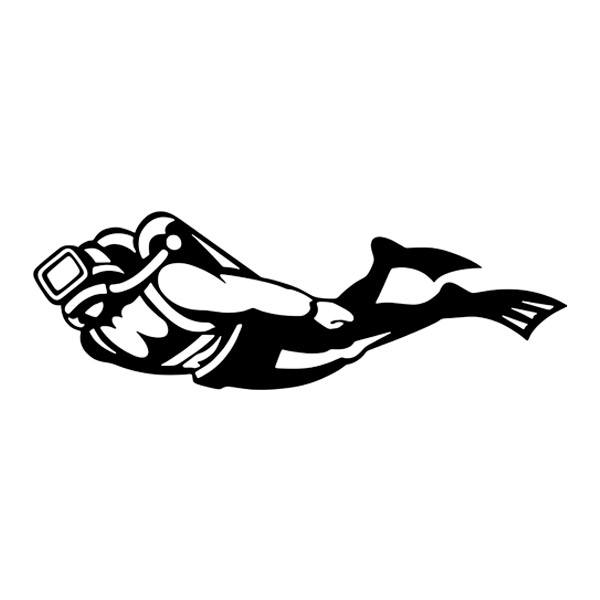 Car & Motorbike Stickers: Diver Exploring