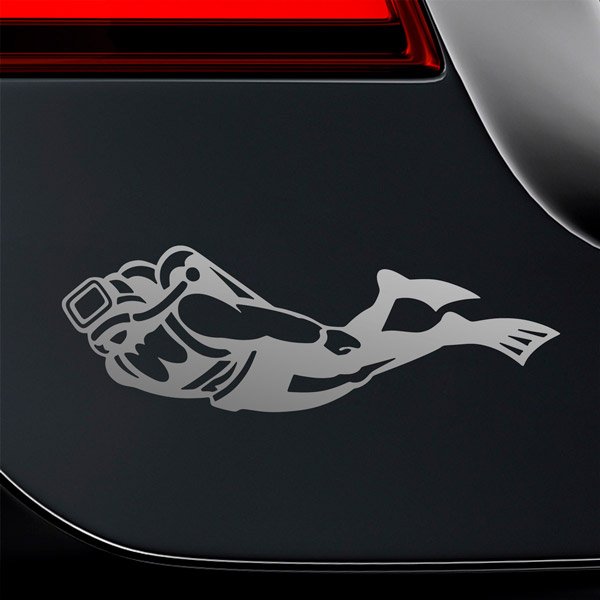 Car & Motorbike Stickers: Diver Exploring