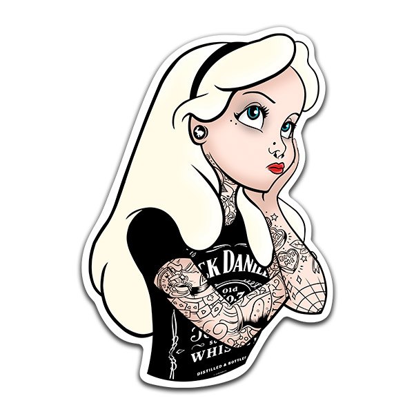 Car & Motorbike Stickers: Alice in the Land of Pin Ups