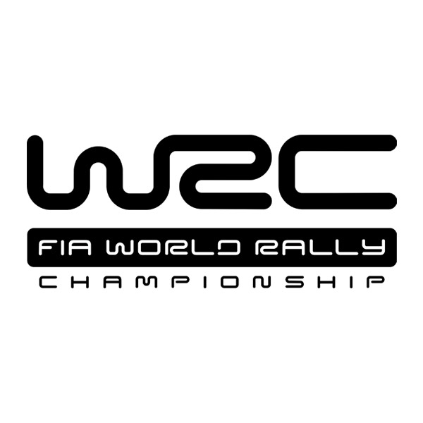 Car & Motorbike Stickers: WRC Logo with FIA WORLD RALLY CHAMPIONSHIP Text