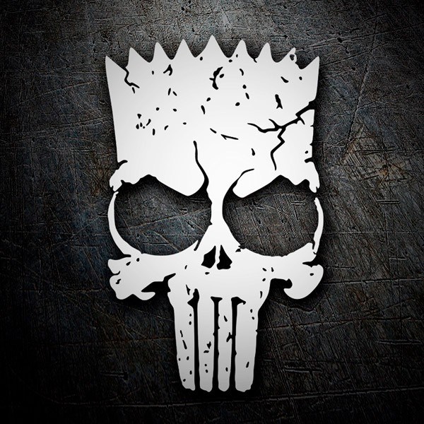 Car & Motorbike Stickers: Punisher Skull with Crown
