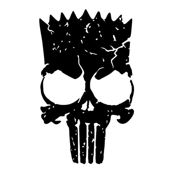 Car & Motorbike Stickers: The Punisher Bart Simpson