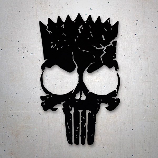 Car & Motorbike Stickers: The Punisher Bart Simpson