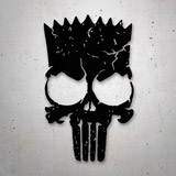 Car & Motorbike Stickers: Punisher Skull with Crown 2