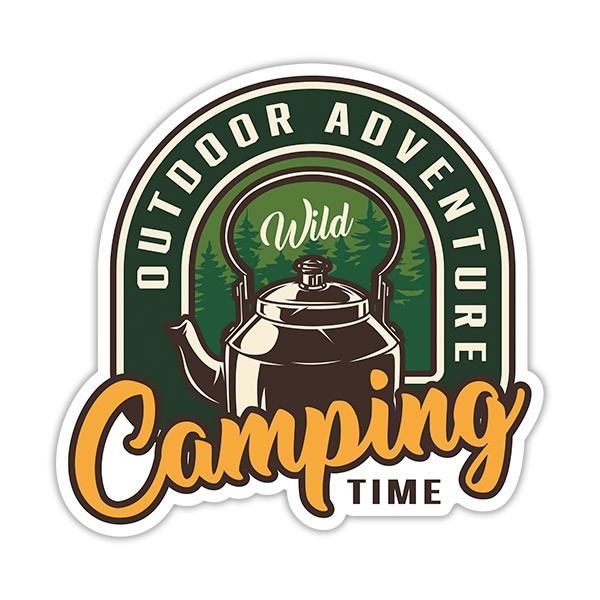 Car & Motorbike Stickers: Camping Time